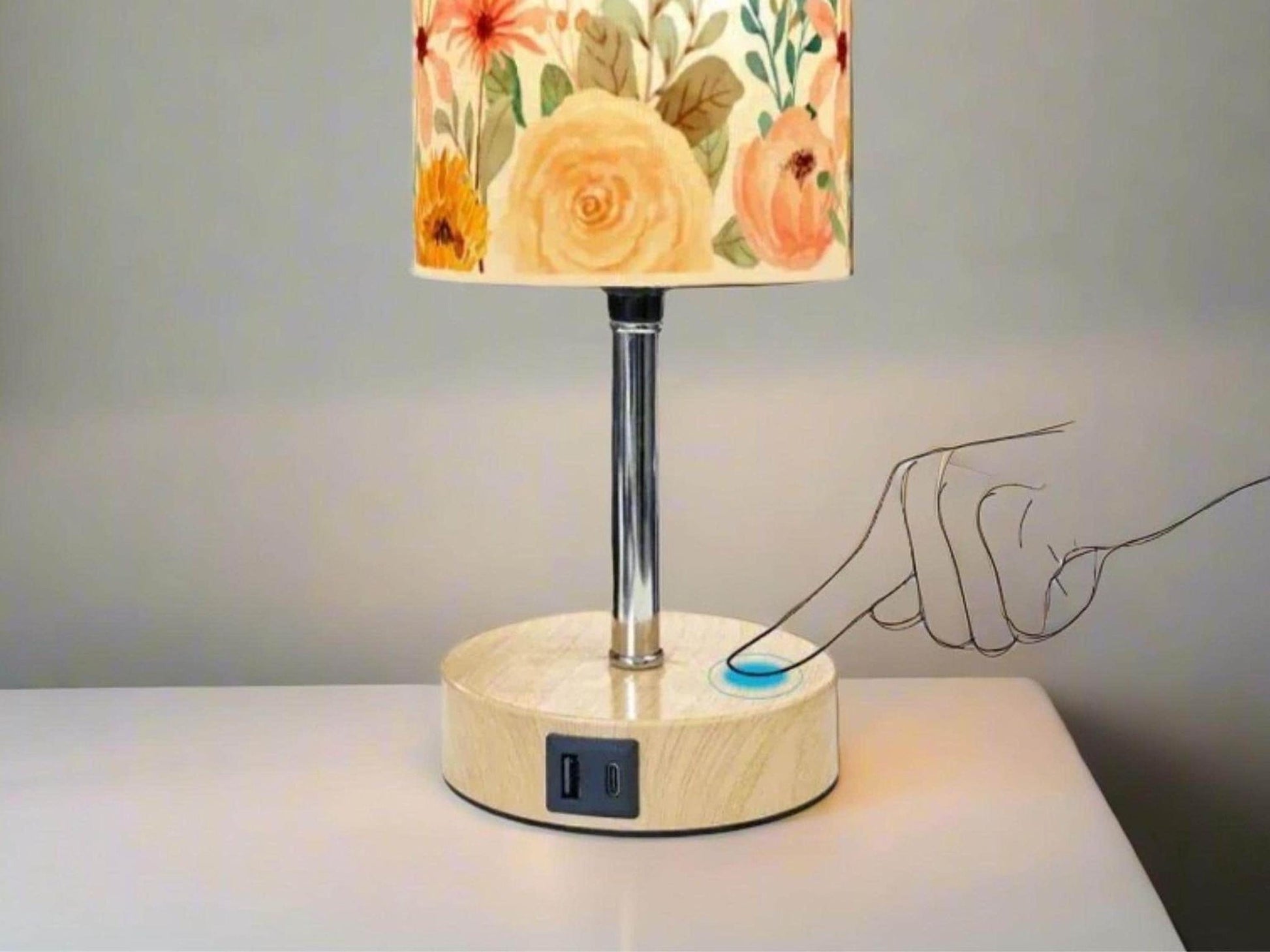 Table Lamp Touch Activated On Off Floral Watercolor Flowers Lamp With USB Small Desk Lamp For Office Wood Desk Lamp Lighting for Living Room Table Lamp Touch Activated On Off Floral Watercolor Flowers Lamp With USB Small Desk Lamp For Office Wood Desk Lamp Lighting for Living Room Table Lamp Touch Activated On Off Floral Watercolor Flowers Lamp With USB Small Desk Lamp For Office Wood Desk Lamp Lighting for Living Room
