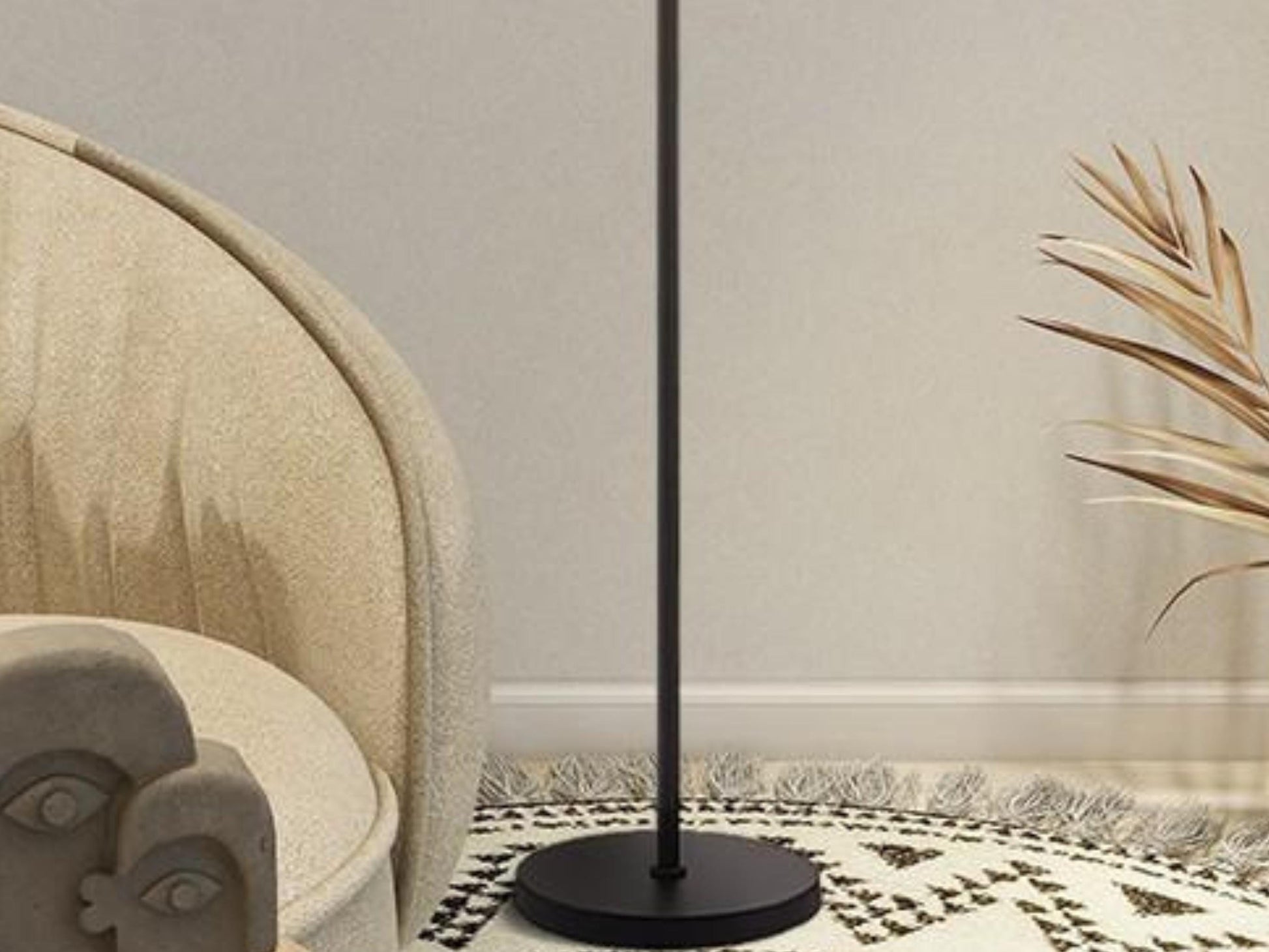 Floor Lamp Modern Standing Lamp Round Shade Tall Lamp Floral Cylinder Lamp Shade Living Room Lighting Made in USA Floor Lamp Bedroom Lamp
