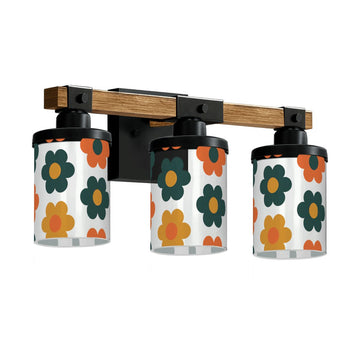 Retro Daisy Three-Light Vanity Fixture
