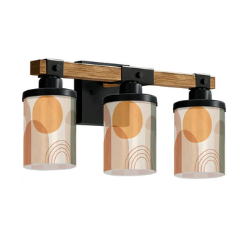 Terracotta Sun and Arches Three-Light Vanity Fixture