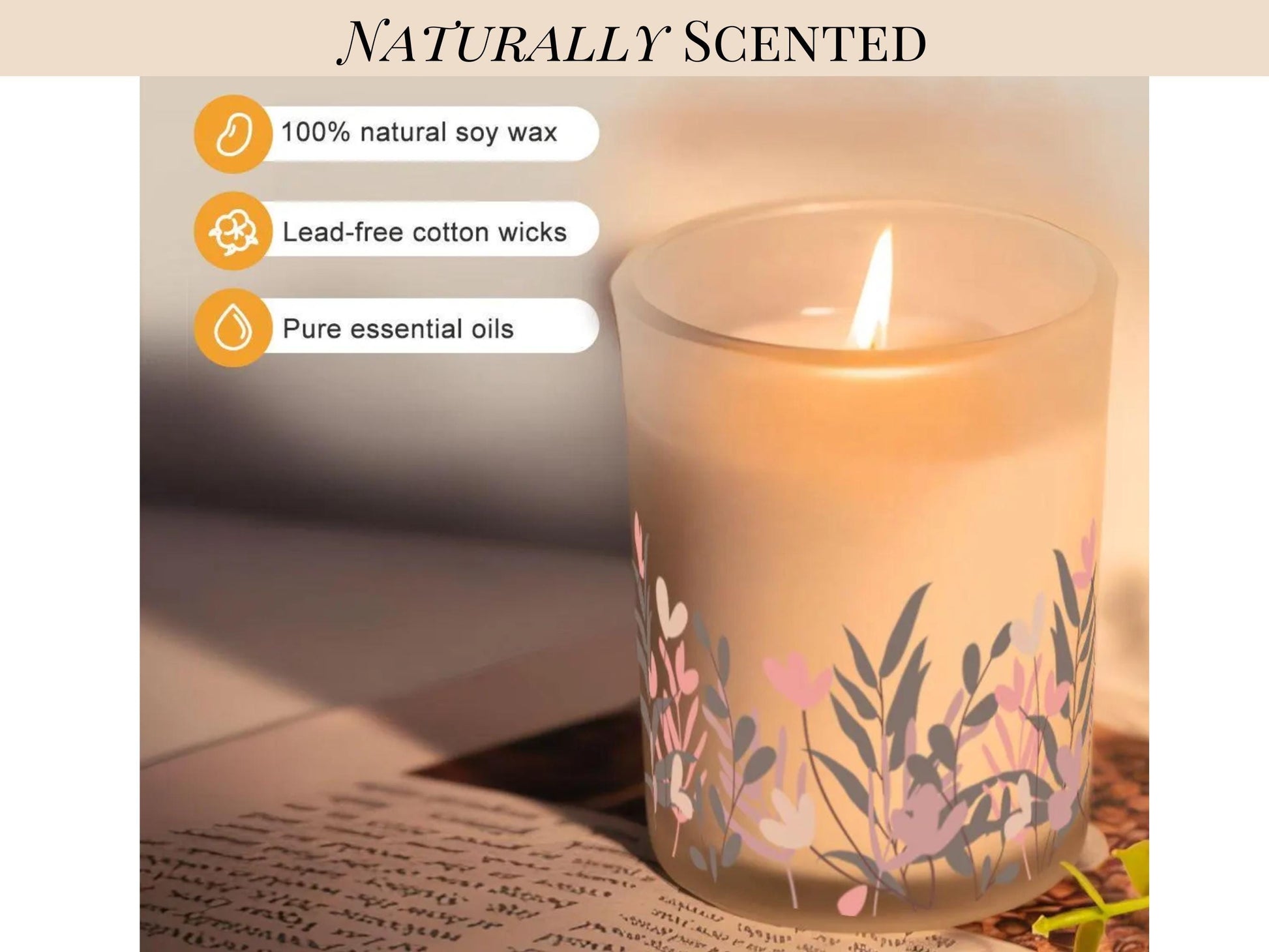 Wildflowers Candle Warmer Lamp For Nightstand Candle Scented Soy Wax Warmer Candle Lamp Housewarming Gift For Her Candle Gifting Idea Mom