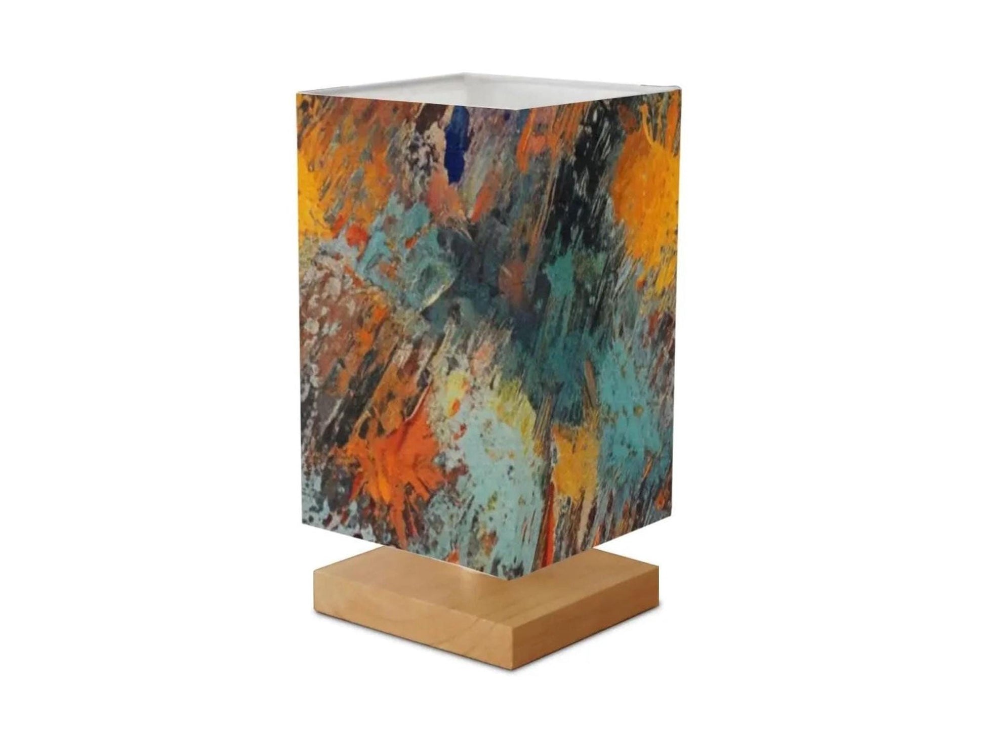 Table Lamp With Remote Control For Bedroom Watercolor Paint Splatter Lamp Small Desk Lamp For Office Wood Desk Lamp Lighting for Living Room
