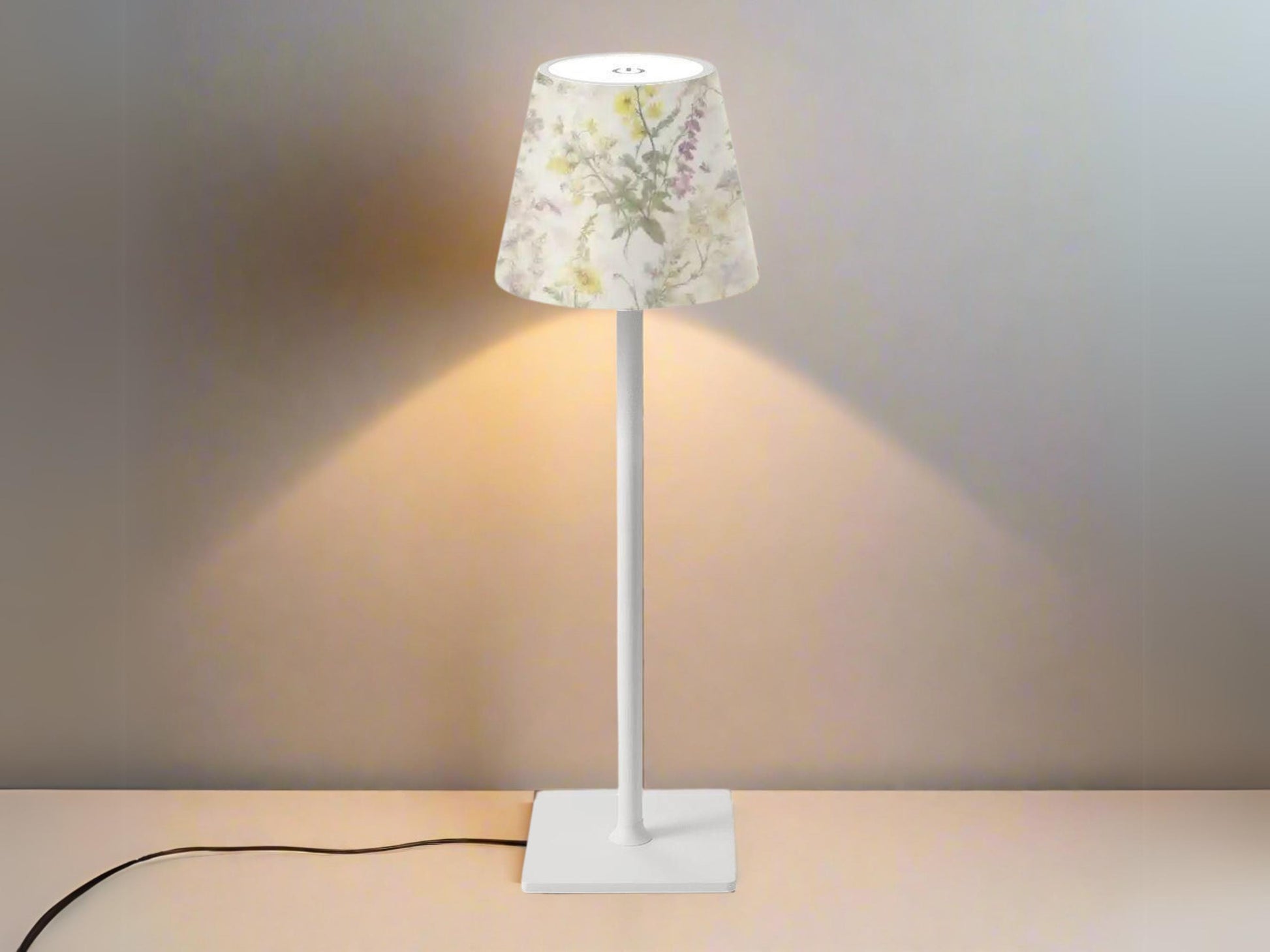 Cordless Table Lamp LED Touch Activated Desk Lamp Wildflower Rechargeable Lamp Nightstand Dimmable Table Lamp Stepless Dimming By Touch Lamp