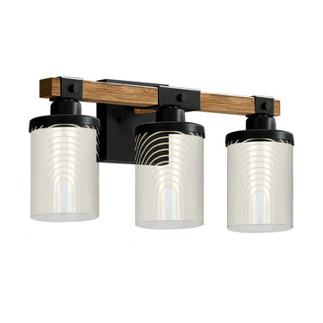 Ivory Arch Lines Three-Light Vanity Fixture