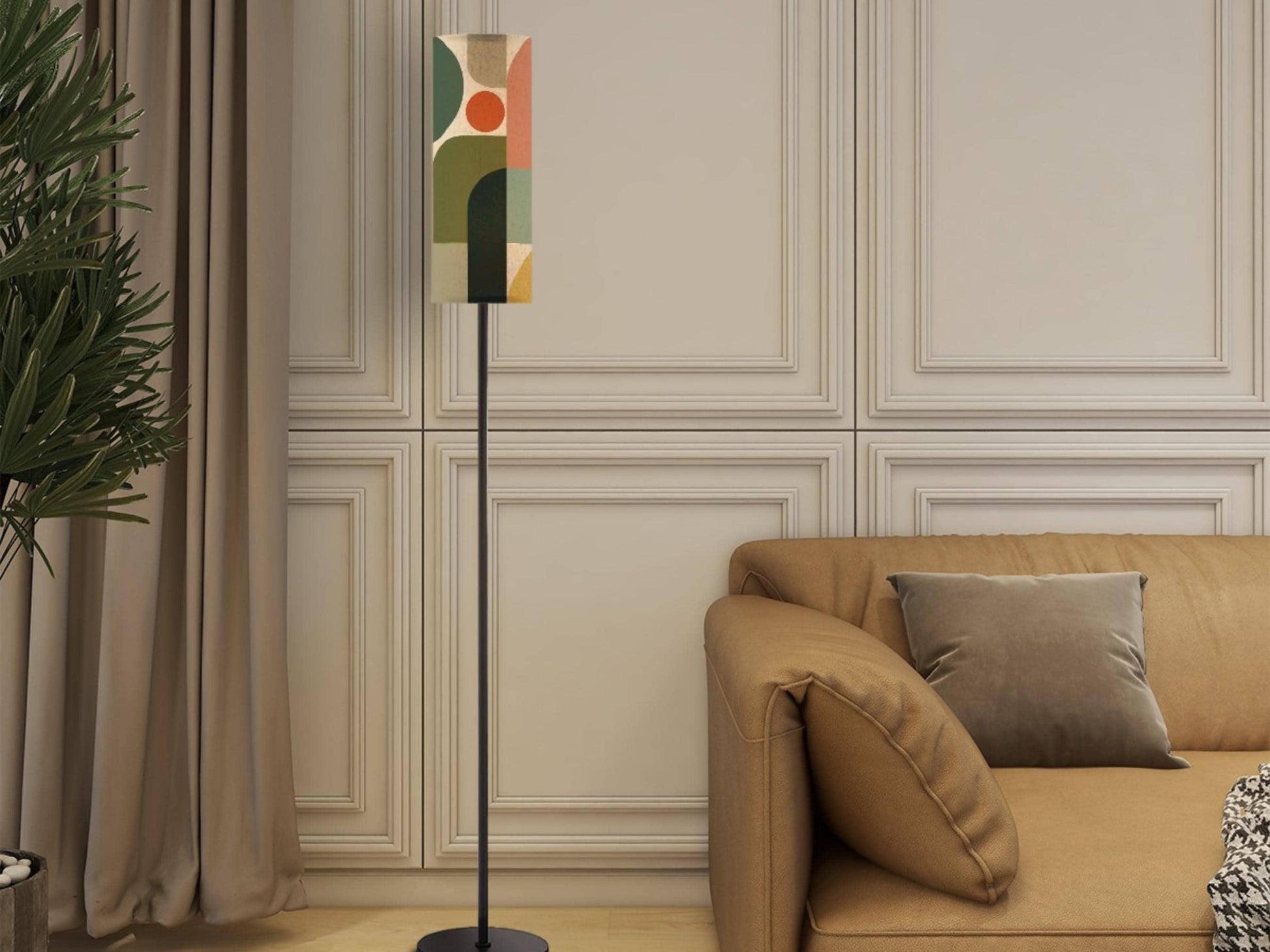 Mid Century Modern Abstract Floor Lamp Retro MCM Floor Lighting Tall Lamp Geometric Minimalist Accent Lighting Vintage Mod Decor Floor Lamp