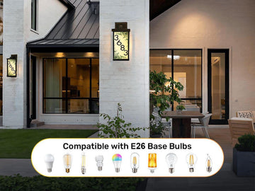 House Number Porch Wall Light Personalized With Eucalyptus Vine Wall Sconce Lighting Fixture Custom Address Number Lamp for Garage Sconce