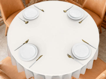 Elegant Tablecloth Beige Hombre Peach Tablecloth Scalloped Edge Lace Detail For Dining Table Spill-Proof Washable Table Cloth For Spring