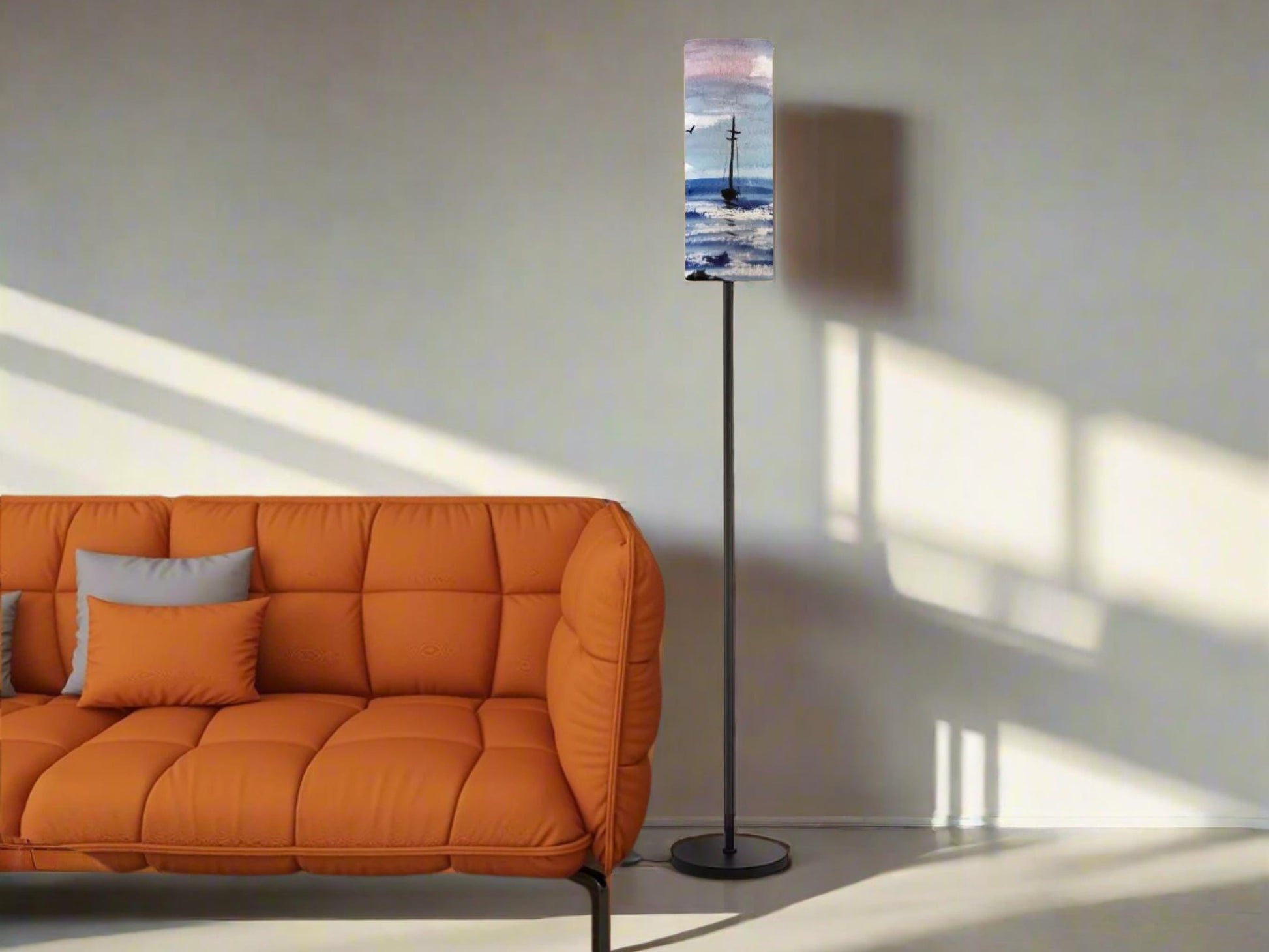 Floor Lamp Mid Century Modern Coastal Floor Lamp Retro MCM Floor Lighting Tall Lamp Sailing Ocean Lover Accent Lighting Vintage Mod Decor