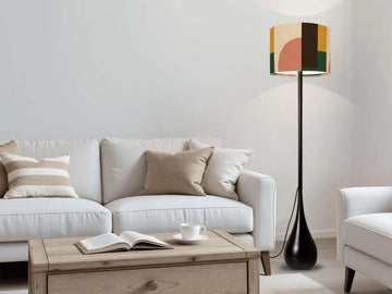 Floor Lamp Midcentury Modern Teardrop Living Room Lamp Gift Housewarming Present Idea MCM Design Bedroom Lighting Floor Lamp Remote Control