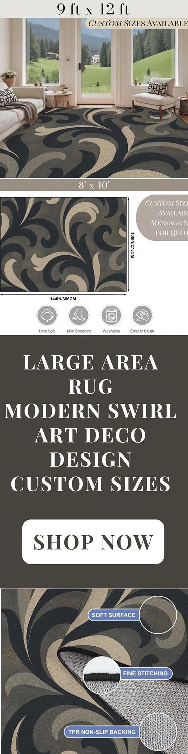 9ft x 12ft Large Area Rug Modern Art Deco Large Living Room Rug Indoor Outdoor Design Carpet 108in x 144in Family Room Rug Soft Short Pile 9ft x 12ft Large Area Rug Modern Art Deco Large Living Room Rug Indoor Outdoor Design Carpet 108in x 144in Family Room Rug Soft Short Pile 9ft x 12ft Large Area Rug Modern Art Deco Large Living Room Rug Indoor Outdoor Design Carpet 108in x 144in Family Room Rug Soft Short Pile