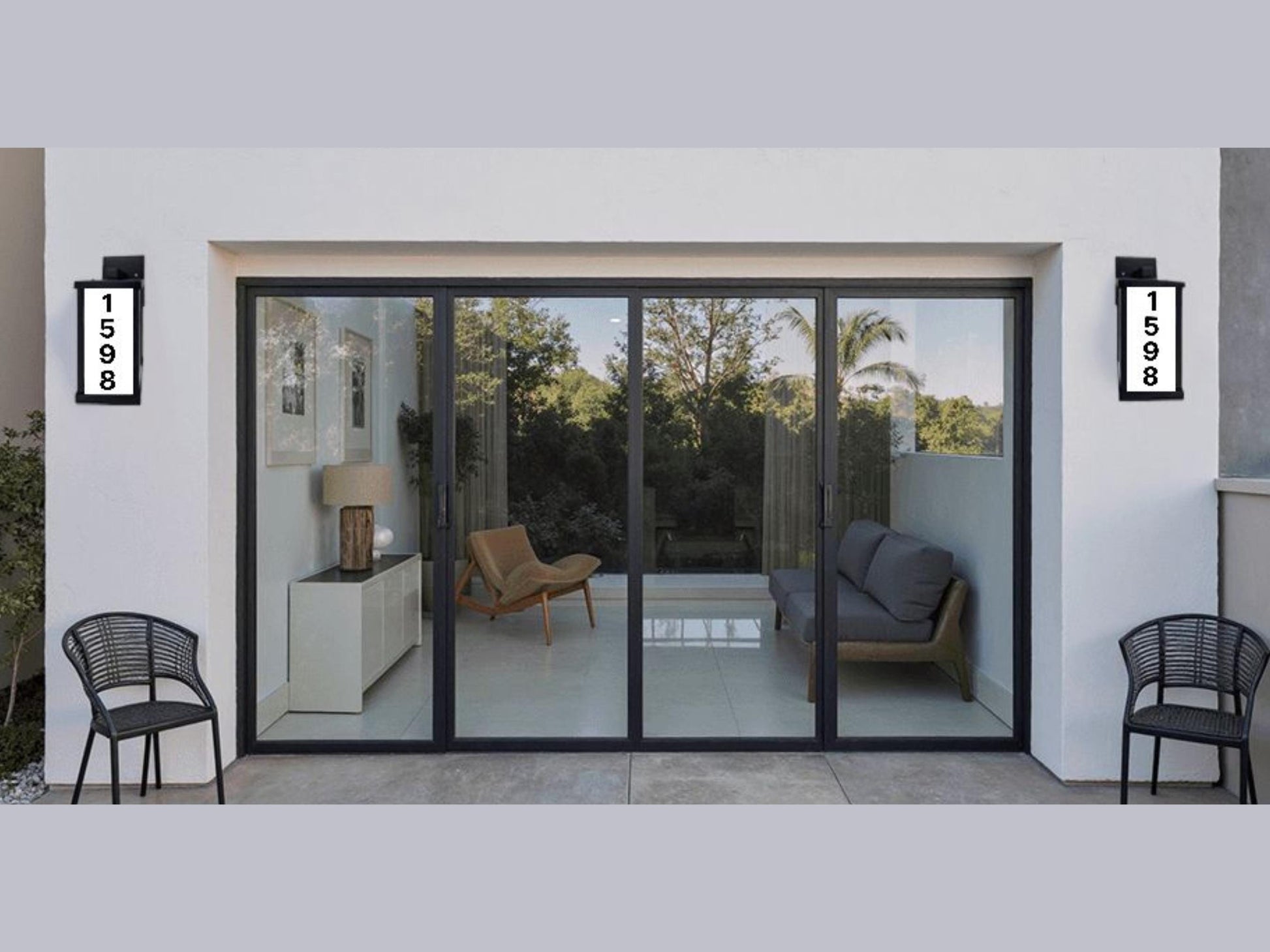 custom address sign light