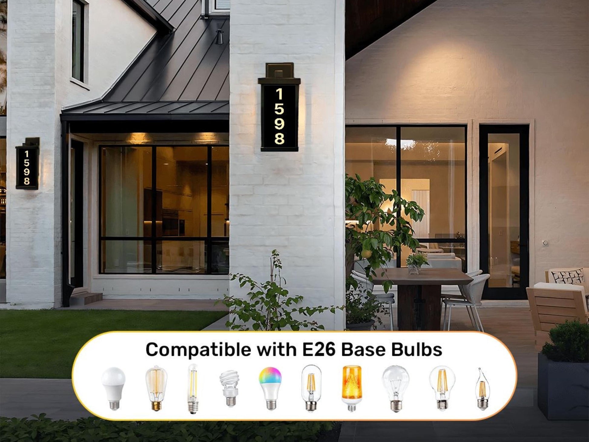 modern house numbers front porch lighting housewarming gift