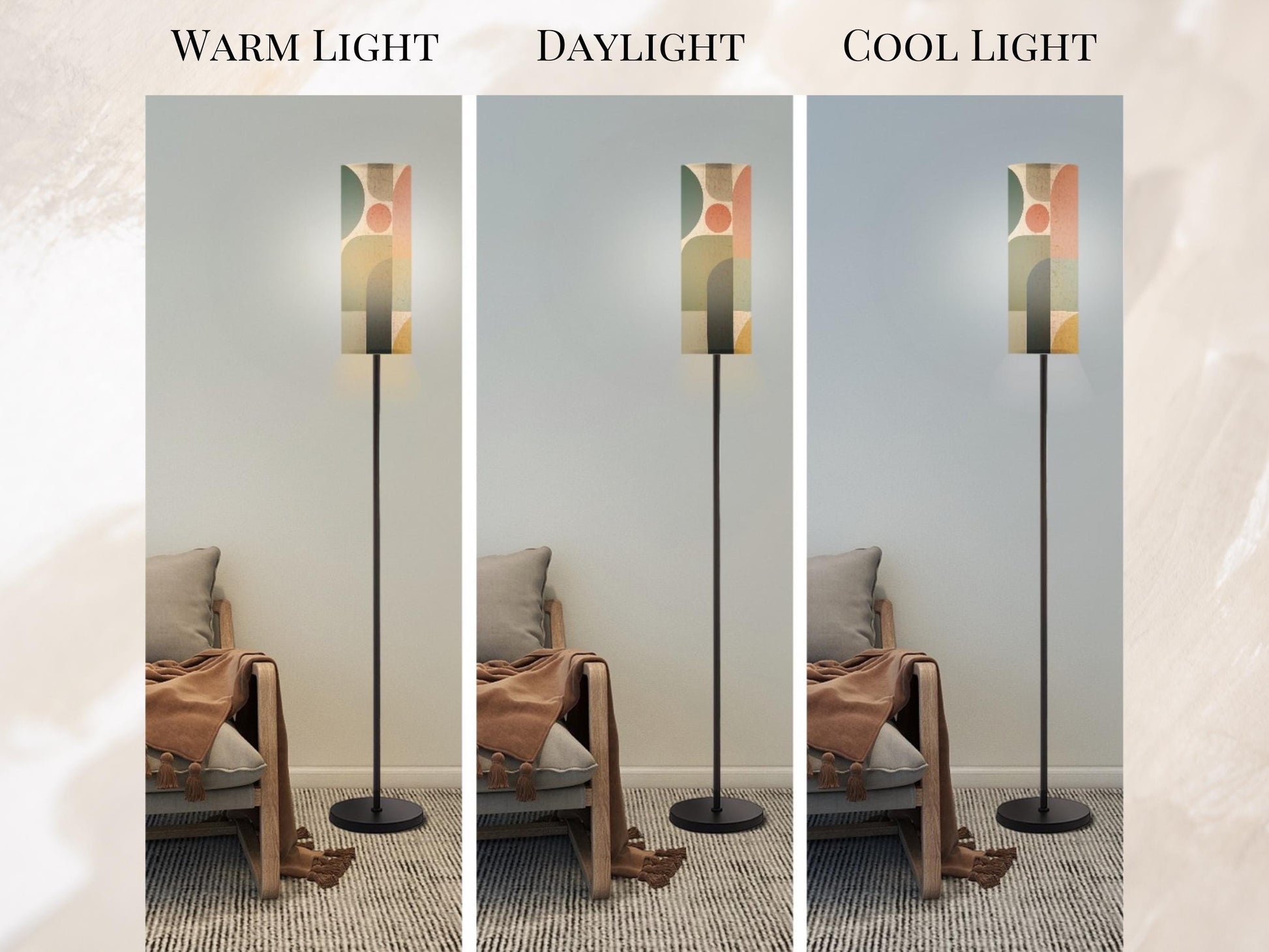 Mid Century Modern Abstract Floor Lamp Retro MCM Floor Lighting Tall Lamp Geometric Minimalist Accent Lighting Vintage Mod Decor Floor Lamp