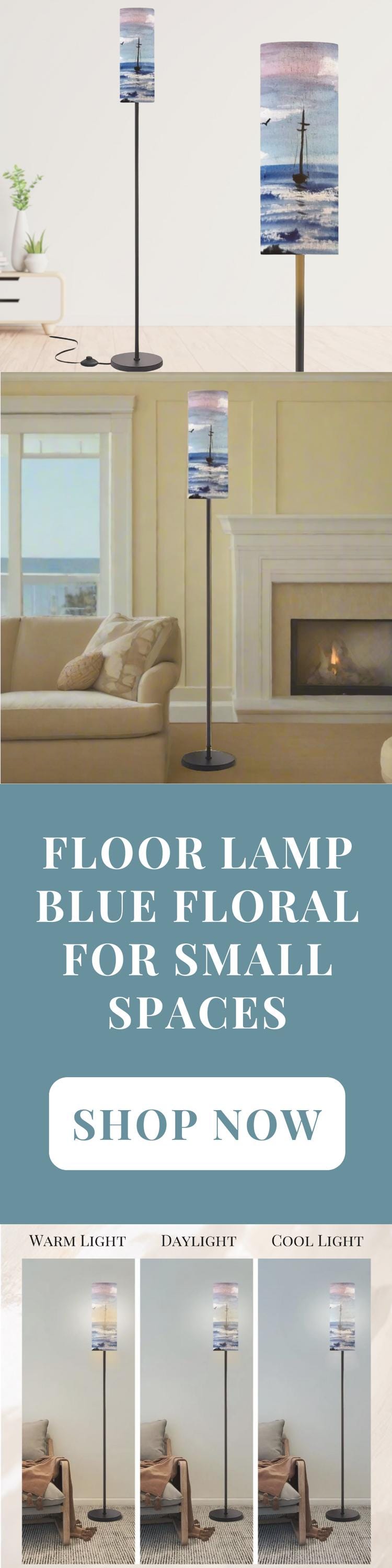 Floor Lamp Mid Century Modern Coastal Floor Lamp Retro MCM Floor Lighting Tall Lamp Sailing Ocean Lover Accent Lighting Vintage Mod Decor