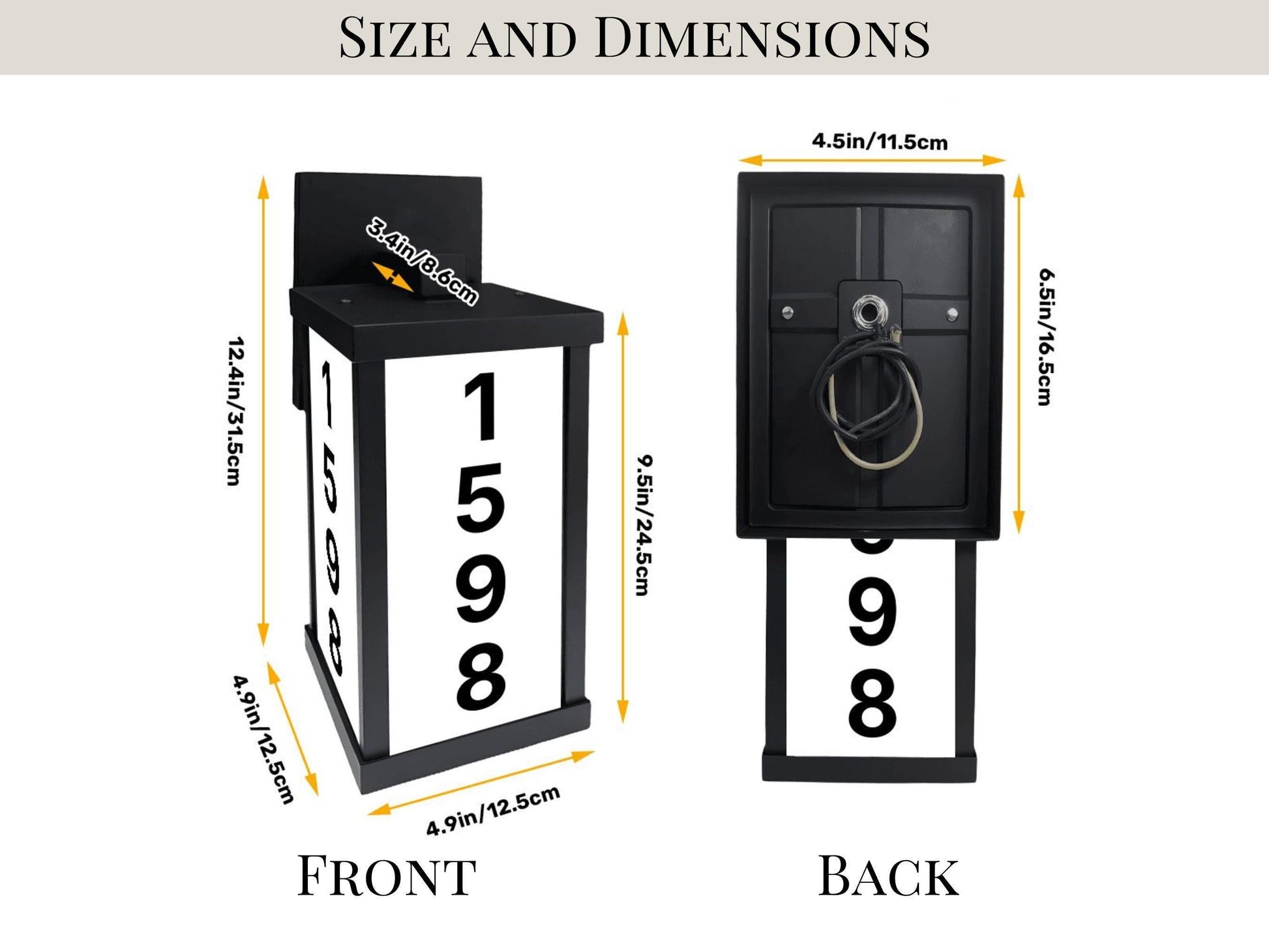 illuminated house numbers custom address sign