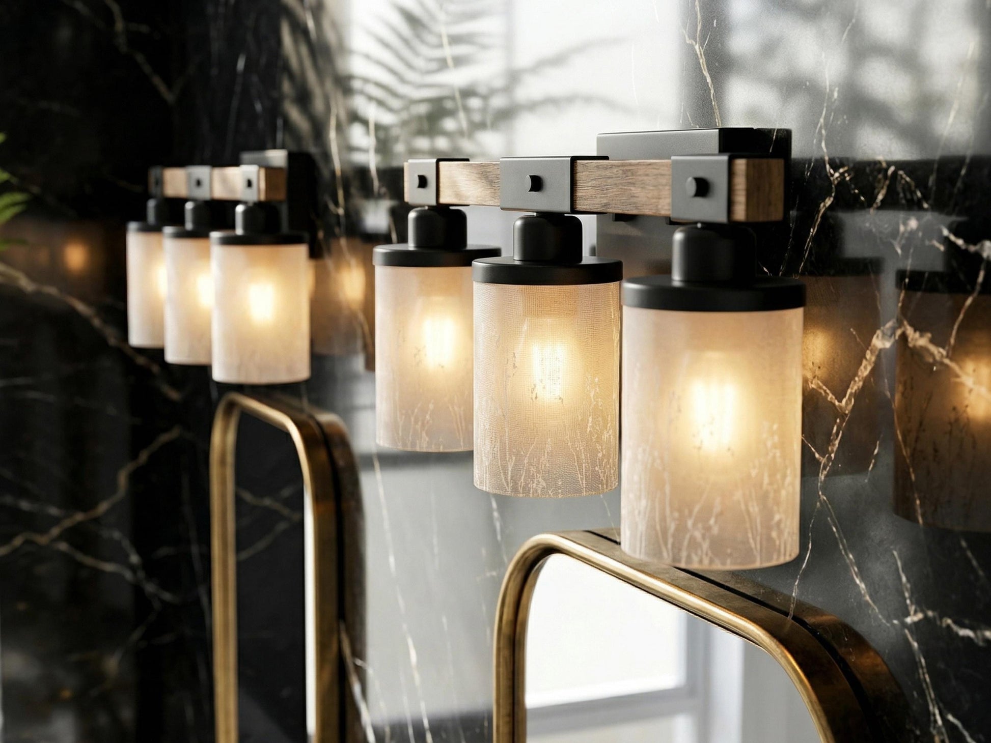 Vanity Light Fixture 3-Light Wildflower Floral Farmhouse Luxury Bathroom Lighting Flowers Metal and Glass Restroom Light Over Sink Decor