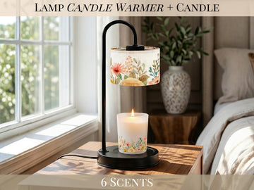 Candle Warmer Lamp For Nightstand Floral Candle Scented Soy Wax Warmer Candle Lamp Housewarming Gift For Her Rose Scent Candle Gift Idea Mom