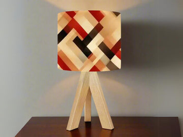 Minimalist Earth Tone Wood Desk Lamp