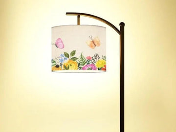 Arc Floor Lamp Modern Spring Butterflies Living Room Lamp Gift Housewarming Present Idea Flowers Design Bedroom Lighting Floor Lamp Gift