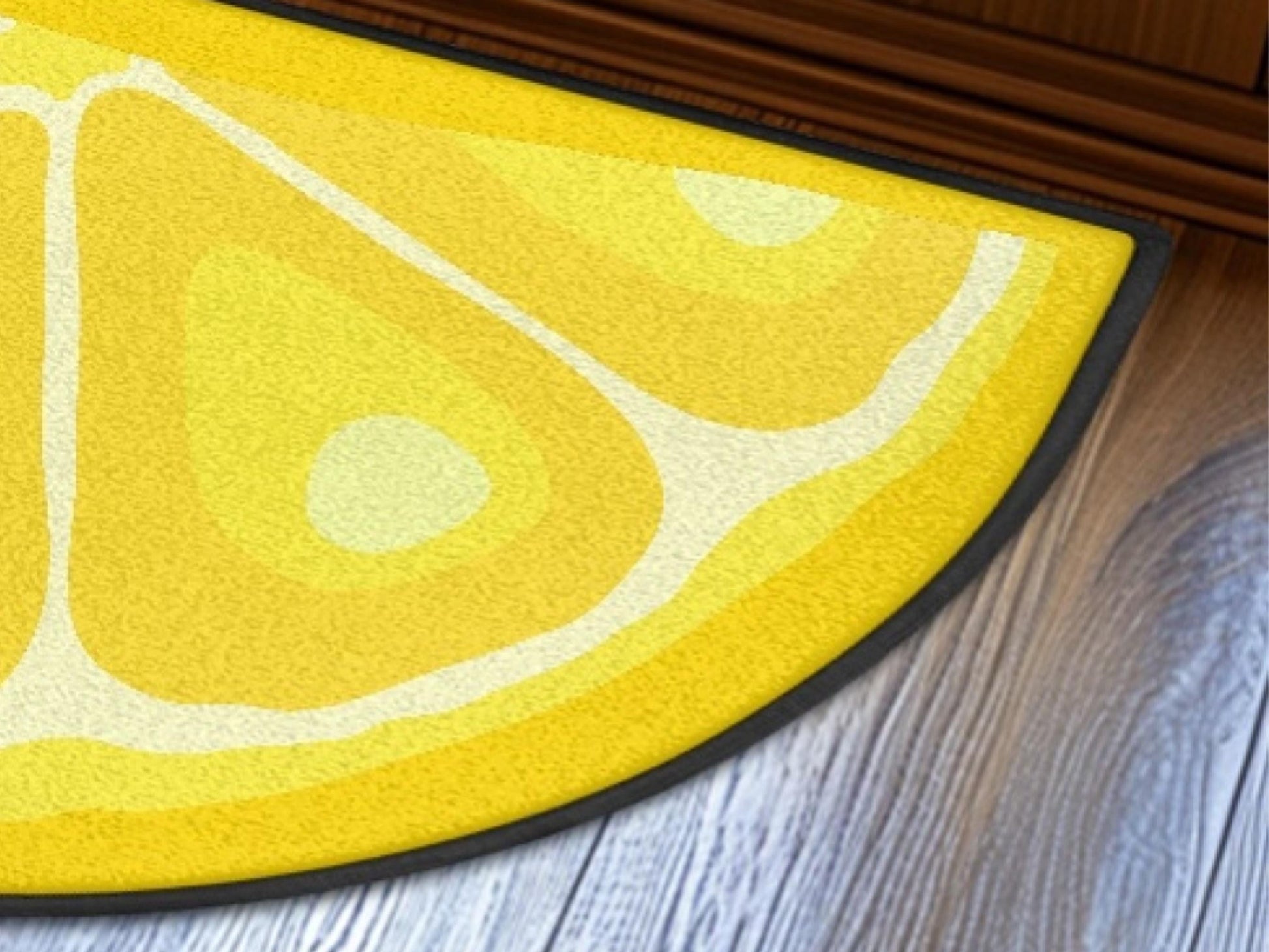 Welcome Mat Entryway Rug Semi-Circle Lem Slice Rug Indoor Modern Design Carpet Accent Welcome Mat Mid Mod Rug Soft Short Pile Midmod Rug