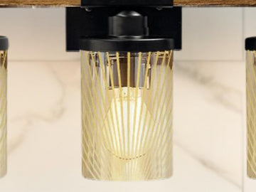 Luxury Bathroom Lighting Modern Farmhouse Vanity Light Fixture 3-Light Decorative Metal & Glass Bath Light Lined Beige Light Over Sink Decor