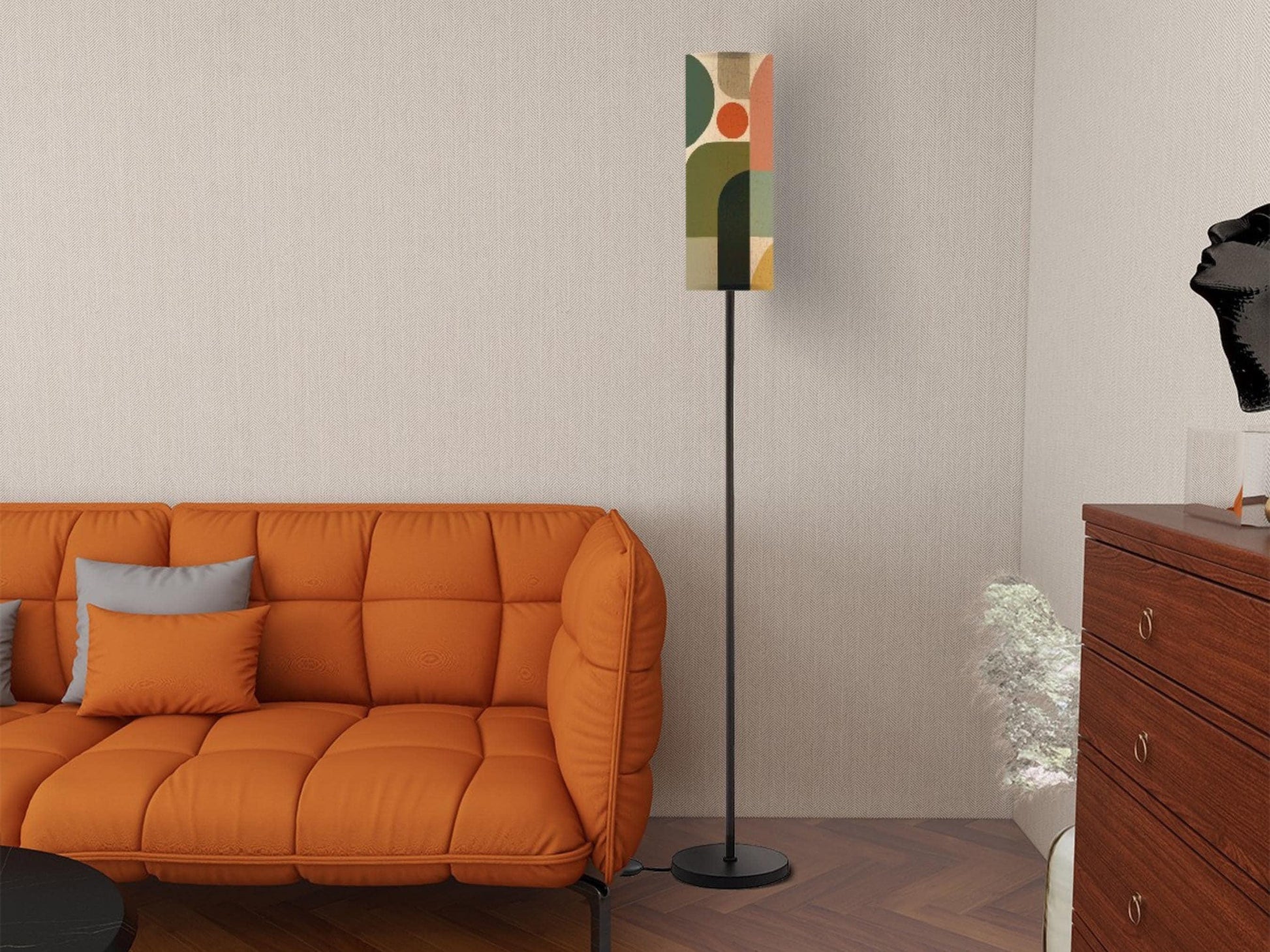 Mid Century Modern Abstract Floor Lamp Retro MCM Floor Lighting Tall Lamp Geometric Minimalist Accent Lighting Vintage Mod Decor Floor Lamp