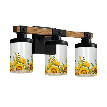 Sunflower Bouquet Three-Light Vanity Fixture