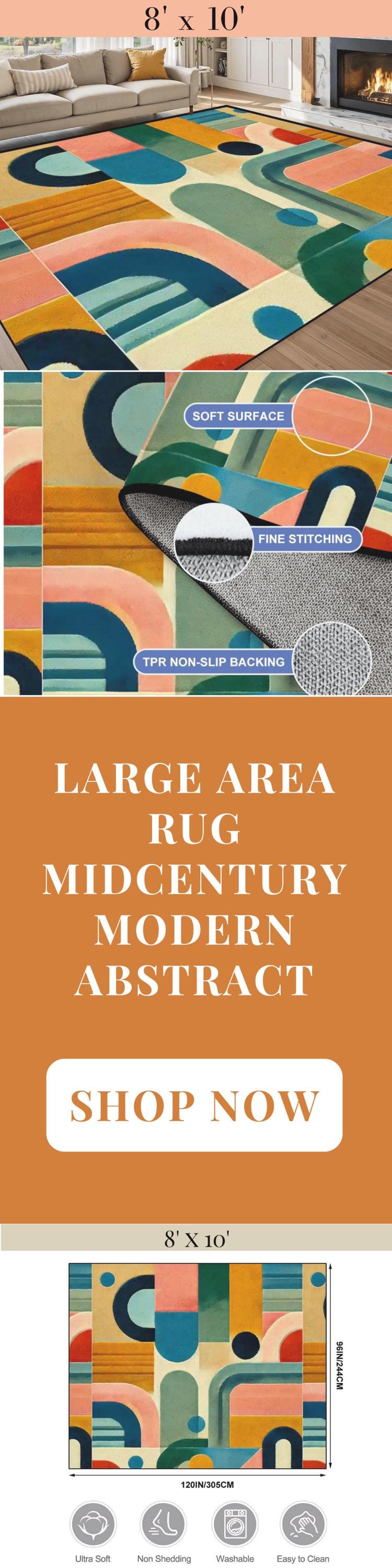 8ft x 10ft Large Area Rug Midcentury Modern Large Living Room Rug Indoor Outdoor Design Carpet 96in x 120in Family Room Rug Soft Short Pile 8ft x 10ft Large Area Rug Midcentury Modern Large Living Room Rug Indoor Outdoor Design Carpet 96in x 120in Family Room Rug Soft Short Pile 8ft x 10ft Large Area Rug Midcentury Modern Large Living Room Rug Indoor Outdoor Design Carpet 96in x 120in Family Room Rug Soft Short Pile