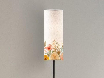 Floor Lamp Modern Standing Lamp Round Shade Tall Lamp Floral Cylinder Lamp Shade Living Room Lighting Made in USA Floor Lamp Bedroom Lamp