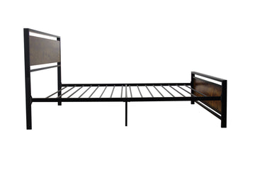 Twin Size Sturdy System Metal Bed Frame - Modern Style in Black