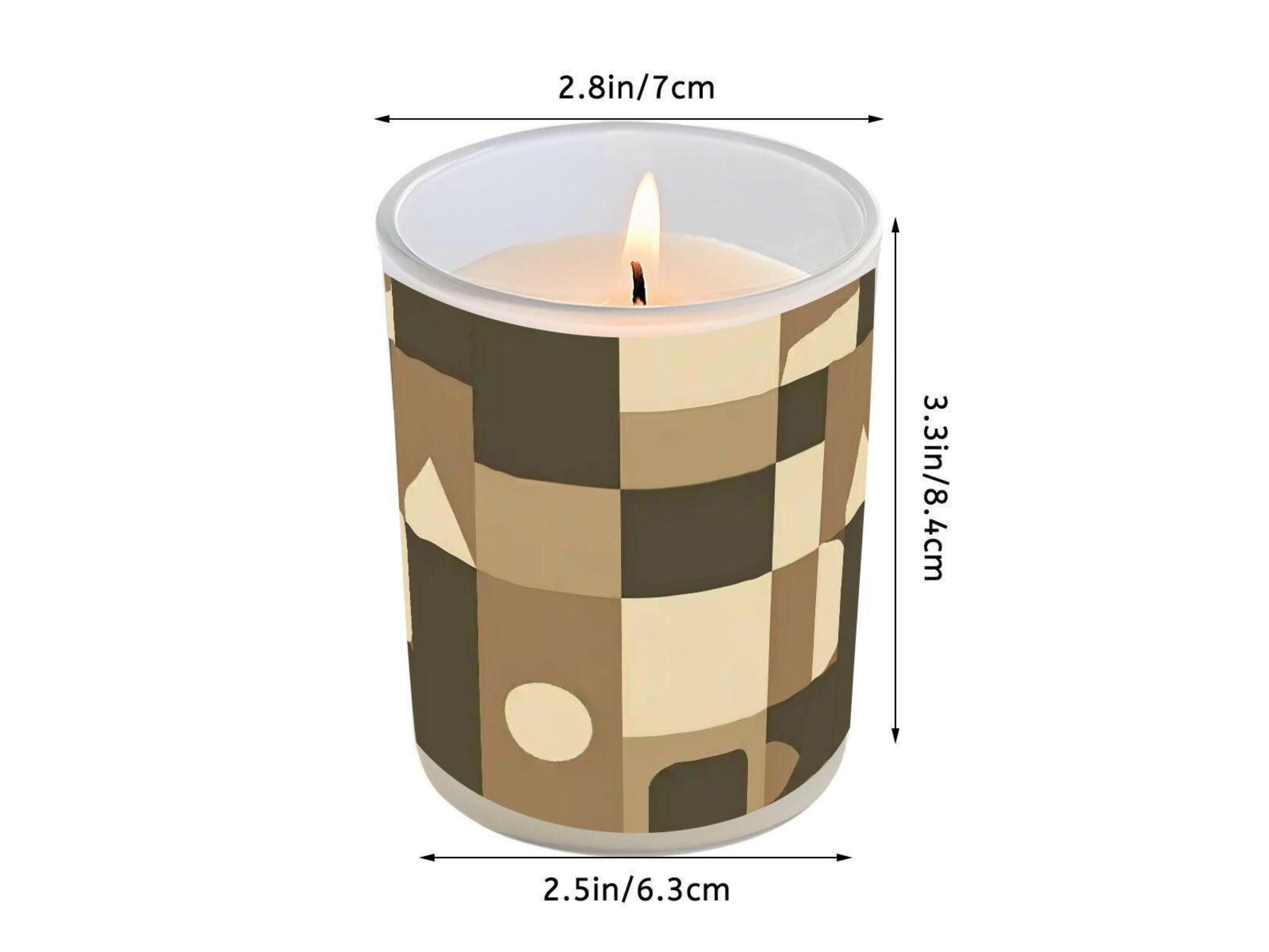 Candle Warmer Lamp Scented Soy Wax Warmer Candle Lamp For Nightstand Geometric Brown Candle Housewarming Gift For Her Scent Candle Gift Idea
