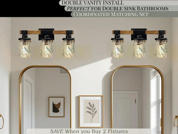 Sage Green Vanity Light - Botanical Style Over Sink Lighting With Iron Frame Fixture