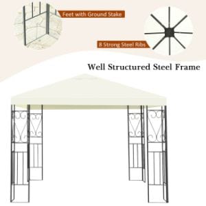 Olympia Bay, Inc as show 10' x 10' Patio Gazebo Canopy Tent Garden Shelter