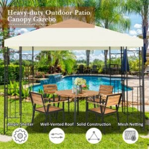 Olympia Bay, Inc as show 10' x 10' Patio Gazebo Canopy Tent Garden Shelter