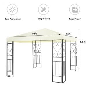 Olympia Bay, Inc as show 10' x 10' Patio Gazebo Canopy Tent Garden Shelter