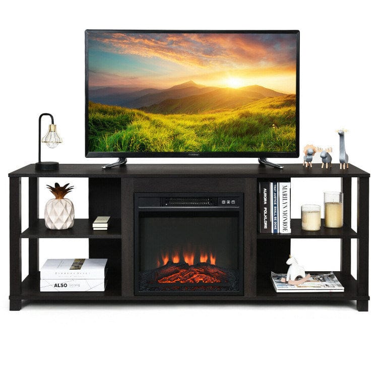Olympia Bay, Inc as show 2-Tier TV Storage Cabinet Console with Adjustable Shelves