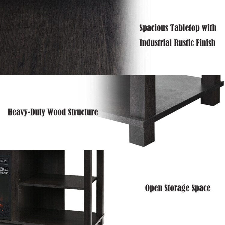Olympia Bay, Inc as show 2-Tier TV Storage Cabinet Console with Adjustable Shelves