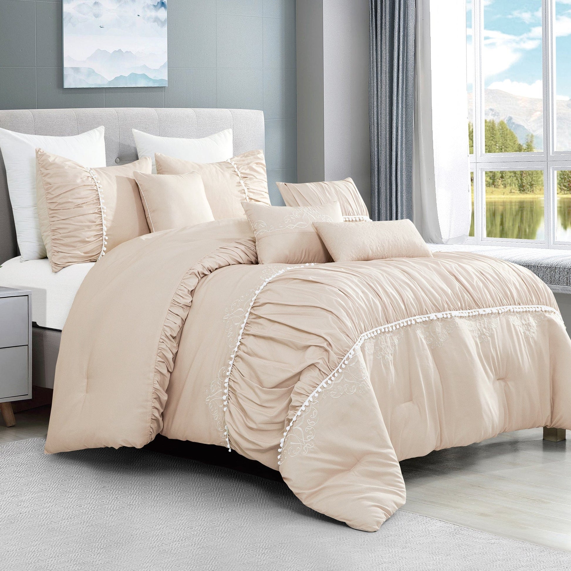 Olympia Bay, Inc Bedding KING HYPATIA 7PC COMFORTER SET