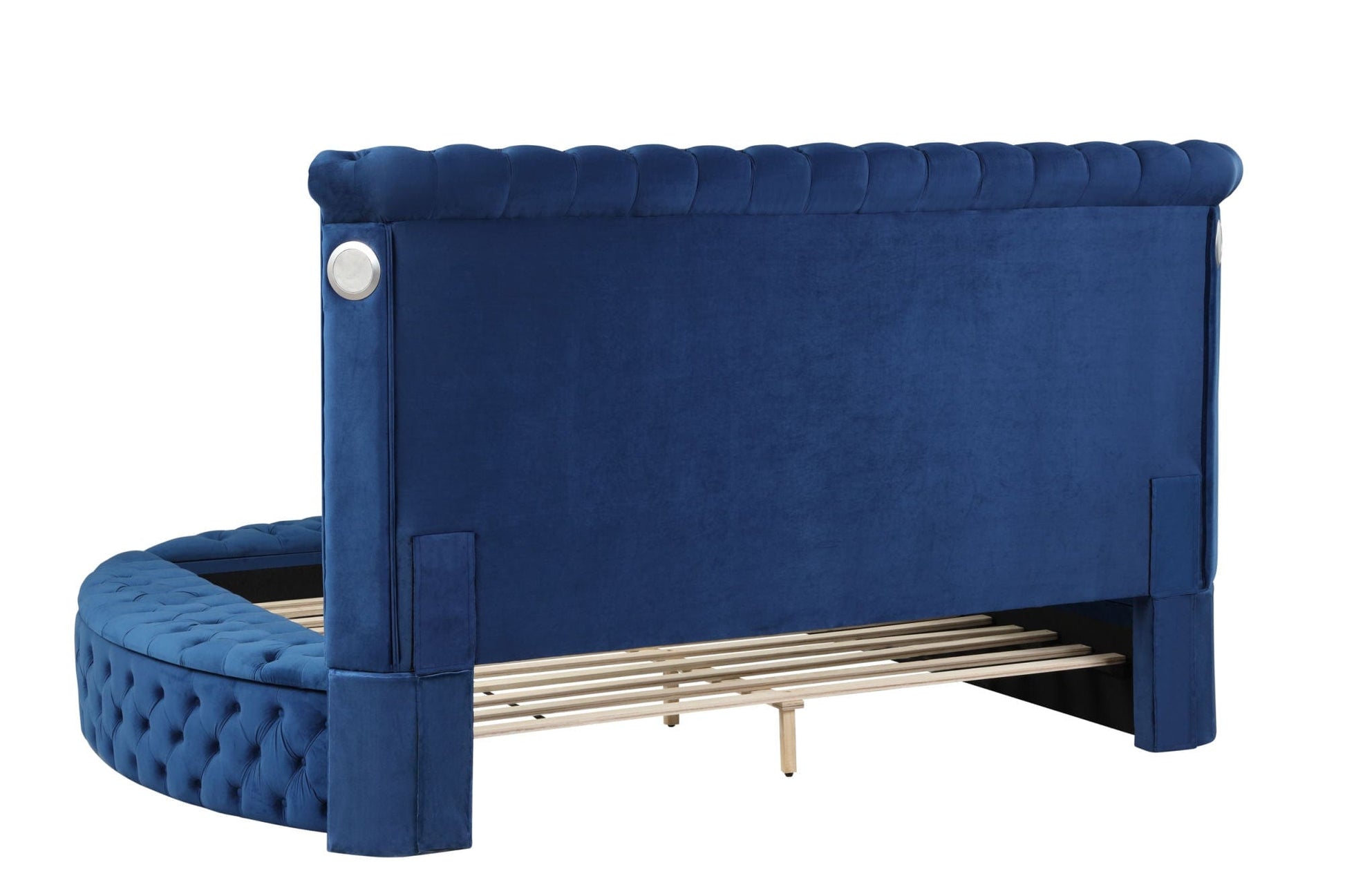 Olympia Bay, Inc Beds Blue Hazel Queen Size Tufted Storage Bed made with Wood in Blue