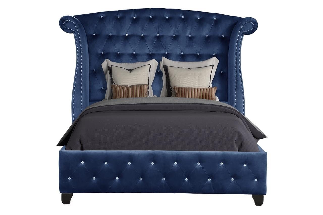 Olympia Bay, Inc Beds Blue Sophia Queen Bed Blue