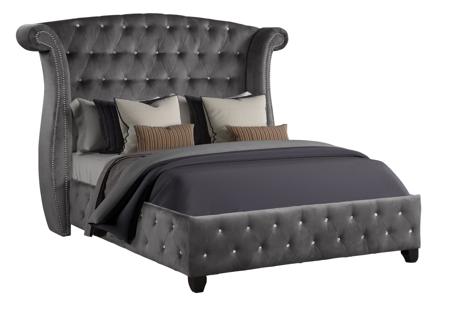 Olympia Bay, Inc Beds Gray Sophia Queen Bed Gray