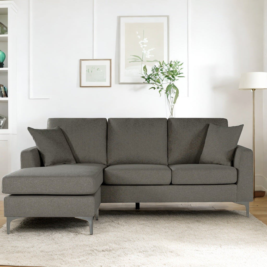 78 inch Wide Upholstered Sectional Sofa & Chaise