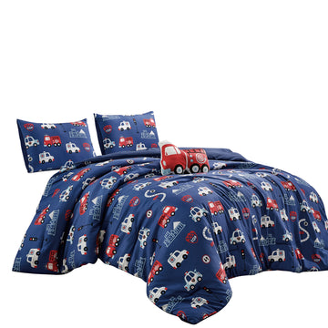 Fire Truck 4PC COMFORTER SET