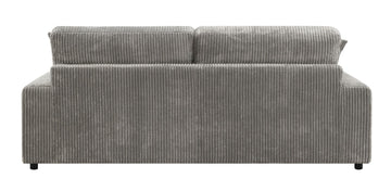 ACME Tavia Sectional Sofa w/6 Pillows, Gray Corduroy