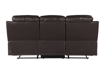 Global United Leather Air Upholstered Reclining Sofa with Fiber Back