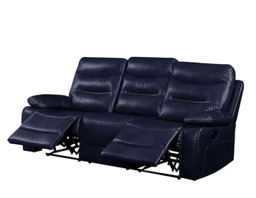 Aashi Sofa (Motion); Navy Leather-Gel Match